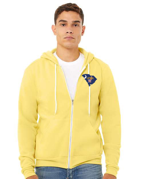 Embroidered SOUTH CAROLINA Unisex Sponge Fleece Full-Zip Hoodie Sweatshirt