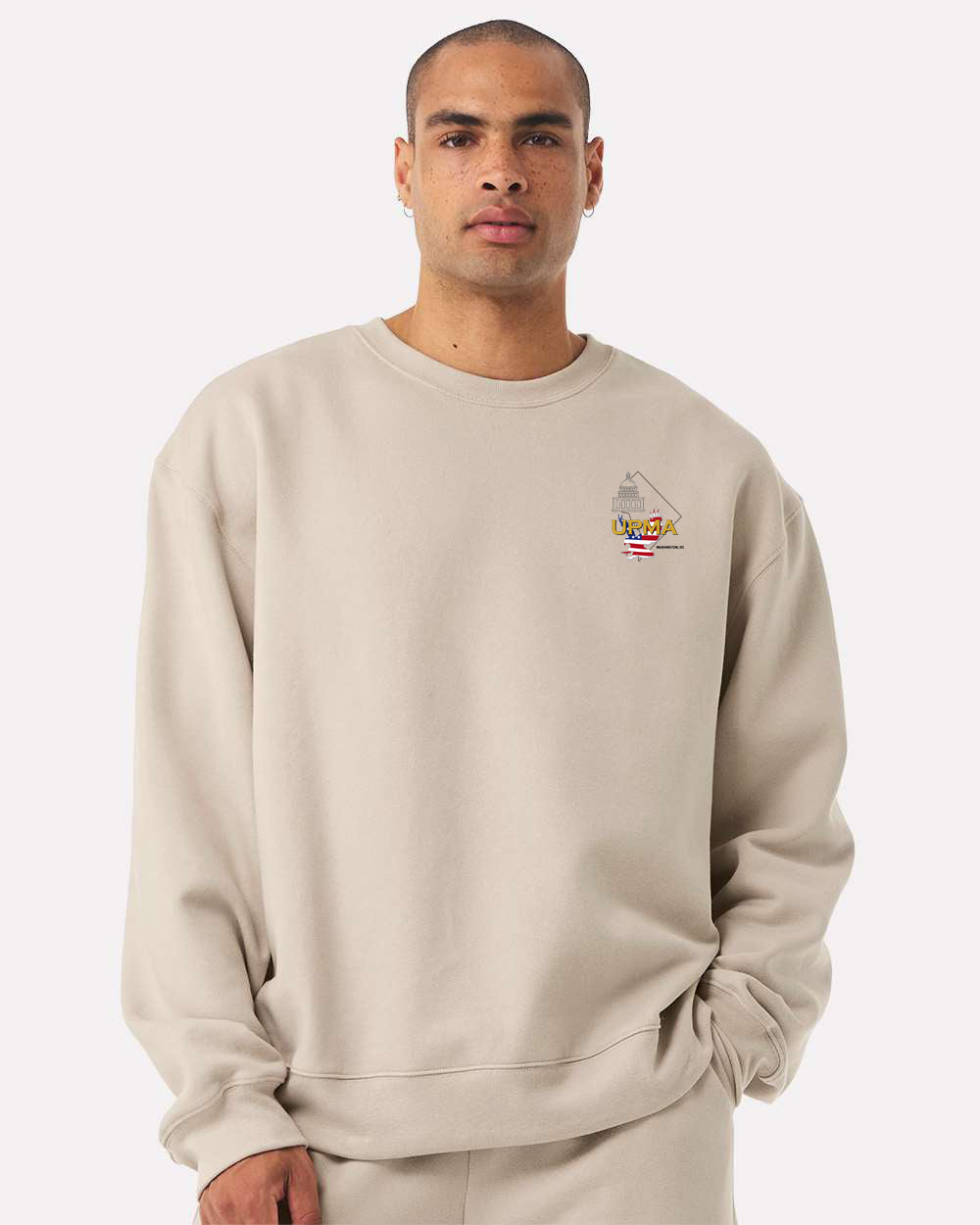 Embroidered WASHINGTON DC State Logo Unisex 10 oz. Heavyweight Crew Neck Sweatshirt