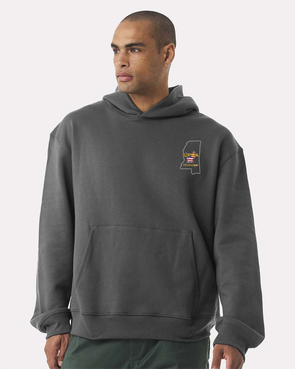 Embroidered MISSISSIPPI State Logo Unisex 10 oz. Heavyweight Hoodie Sweatshirt