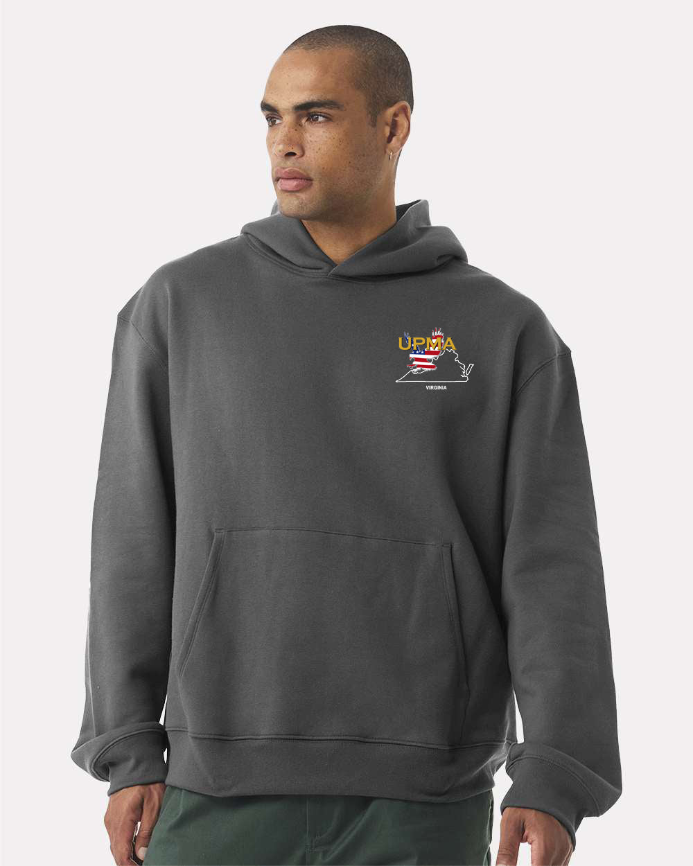 Embroidered VIRGINIA State Logo Unisex 10 oz. Heavyweight Hoodie Sweatshirt