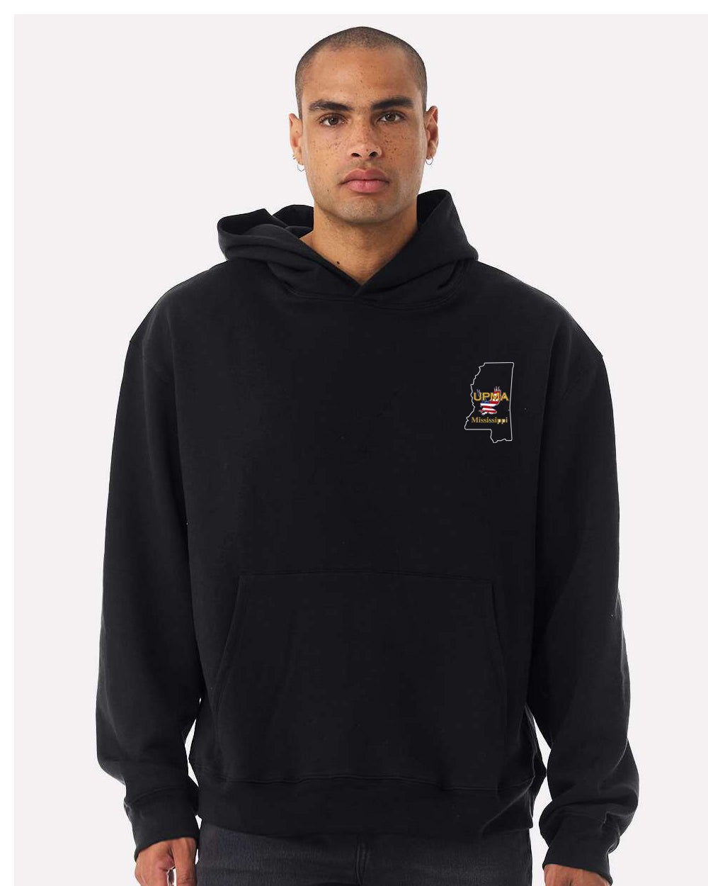 Embroidered MISSISSIPPI State Logo Unisex 10 oz. Heavyweight Hoodie Sweatshirt