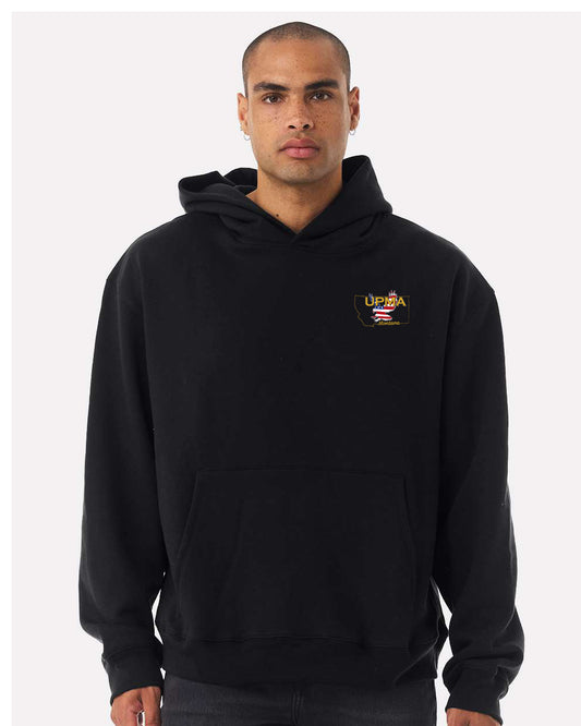 Embroidered MONTANA State Logo Unisex 10 oz. Heavyweight Hoodie Sweatshirt