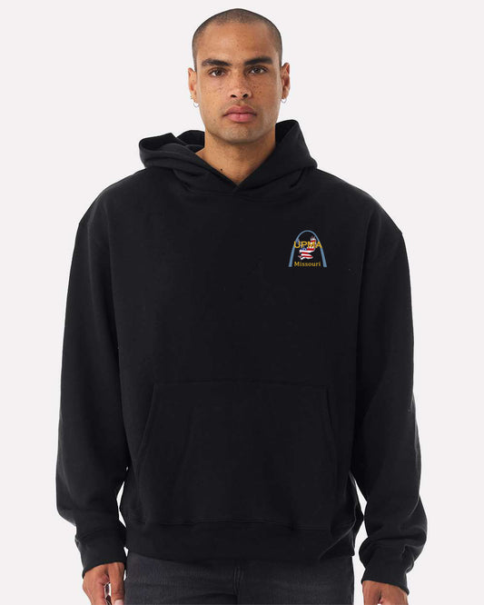 Embroidered MISSOURI State Logo Unisex 10 oz. Heavyweight Hoodie Sweatshirt