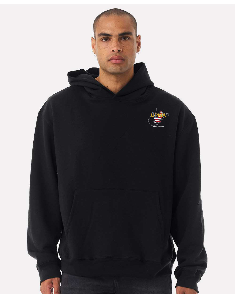 Embroidered WEST VIRGINIA State Logo Unisex 10 oz. Heavyweight Hoodie Sweatshirt