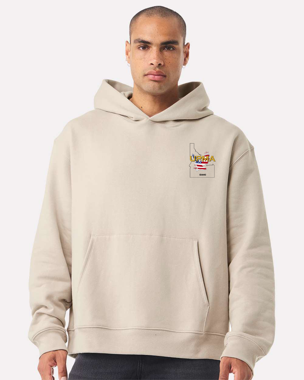 Embroidered IDAHO State Logo Unisex 10 oz. Heavyweight Hoodie Sweatshirt