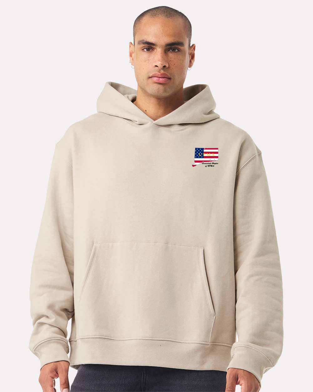 Embroidered CONNECTICUT State Logo Unisex 10 oz. Heavyweight Hoodie Sweatshirt