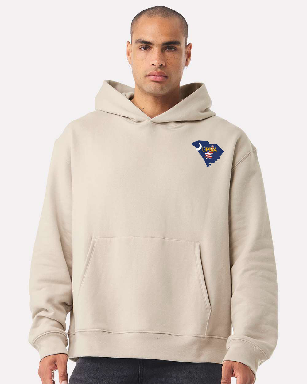 Embroidered SOUTH CAROLINA State Logo Unisex 10 oz. Heavyweight Hoodie Sweatshirt