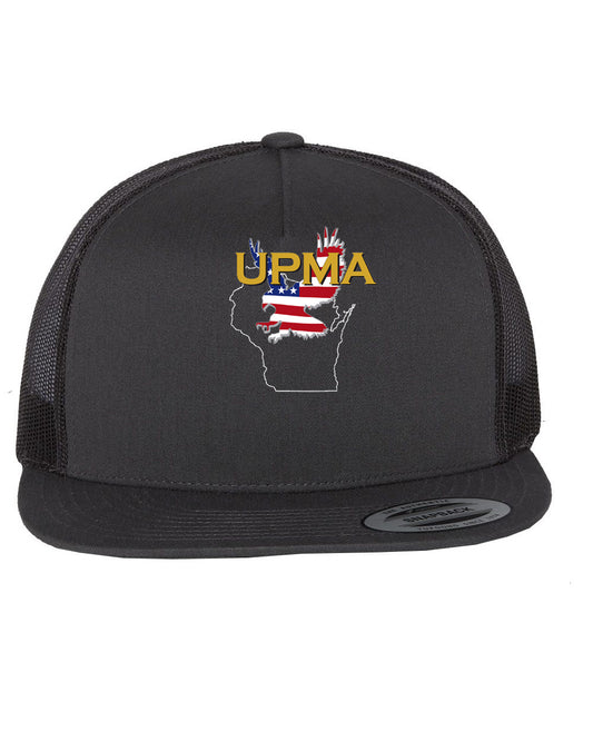 WISCONSIN Logo  Embroidered Retro Trucker Cap