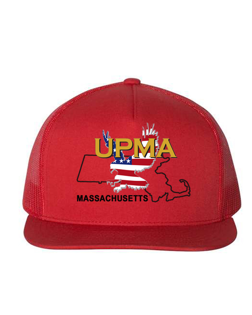 MASSACHUSETTS  Logo  Embroidered Retro Trucker Cap