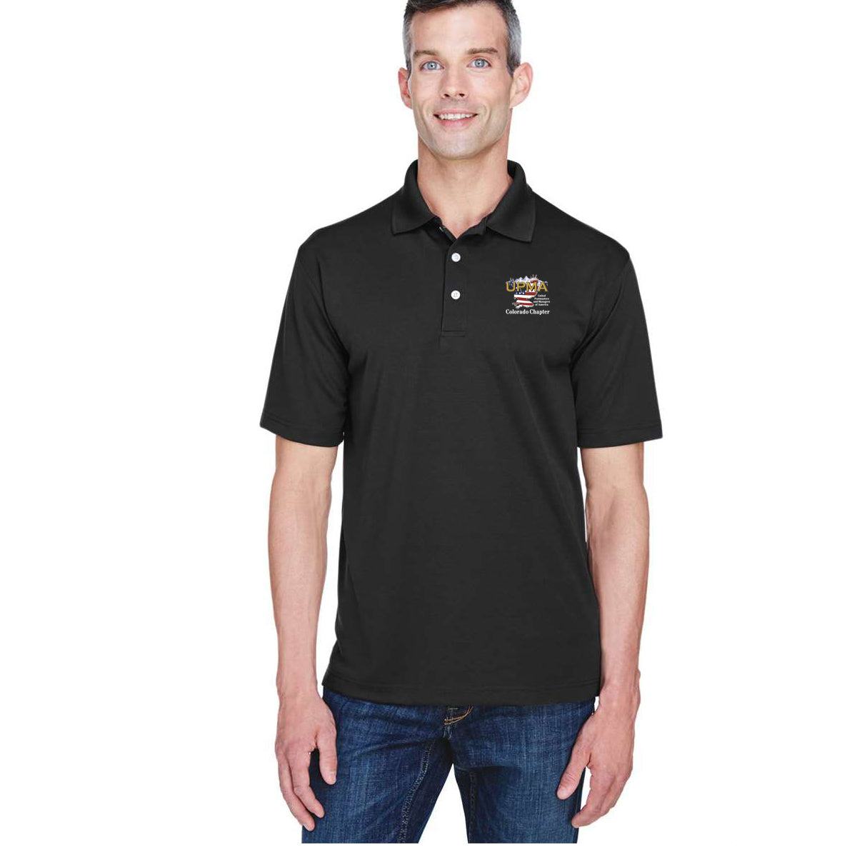 COLORADO  State Logo unisex Performance Polo Shirt Embroidered