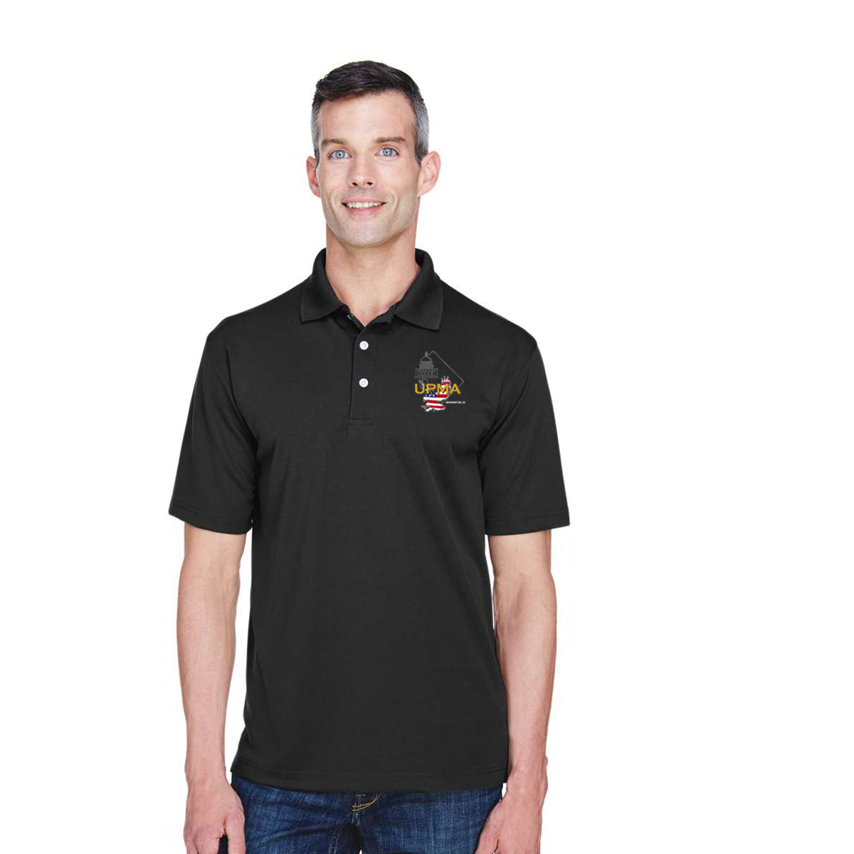 WASHINGTON DC  State Logo unisex Performance Polo Shirt Embroidered