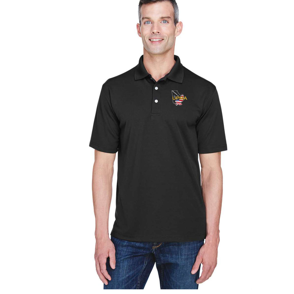 GEORGIA   State Logo unisex Performance Polo Shirt Embroidered