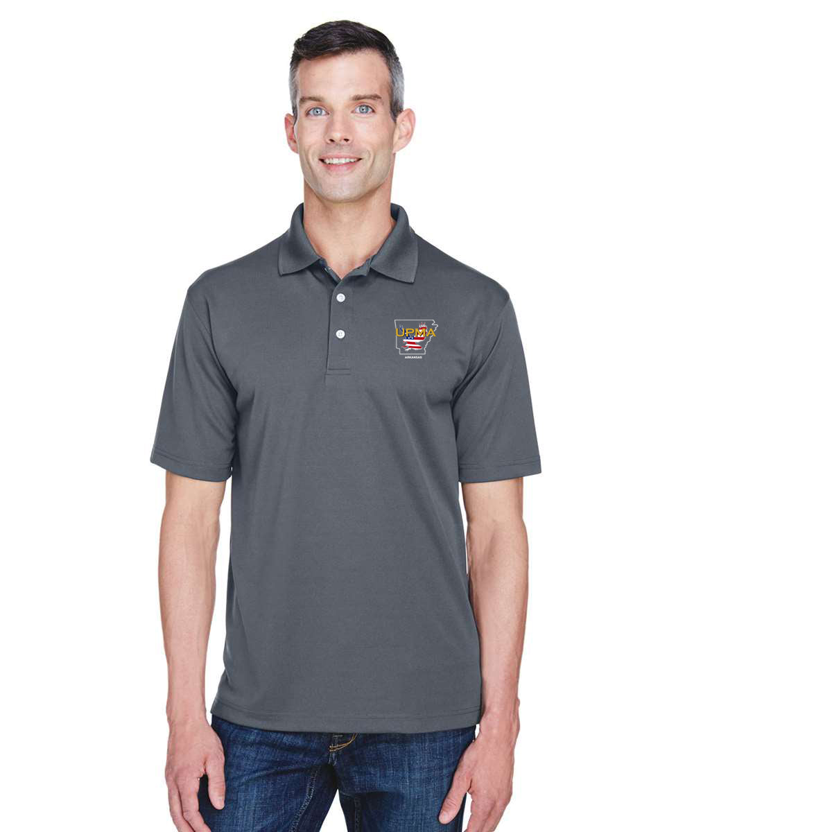 ARKANSAS State Logo unisex Performance Polo Shirt Embroidered