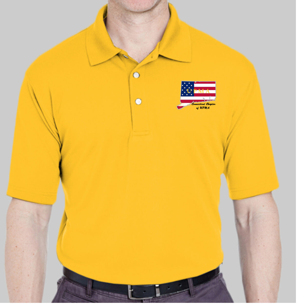 CONNECTICUT State Logo unisex Performance Polo Shirt Embroidered