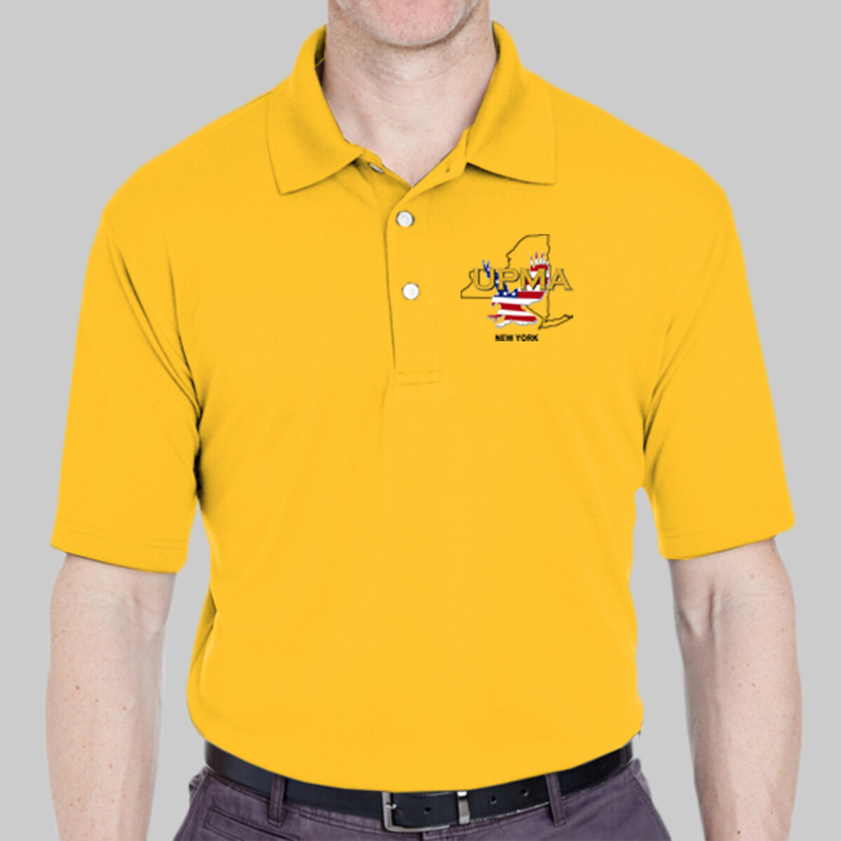 NEW YORK State Logo unisex Performance Polo Shirt Embroidered
