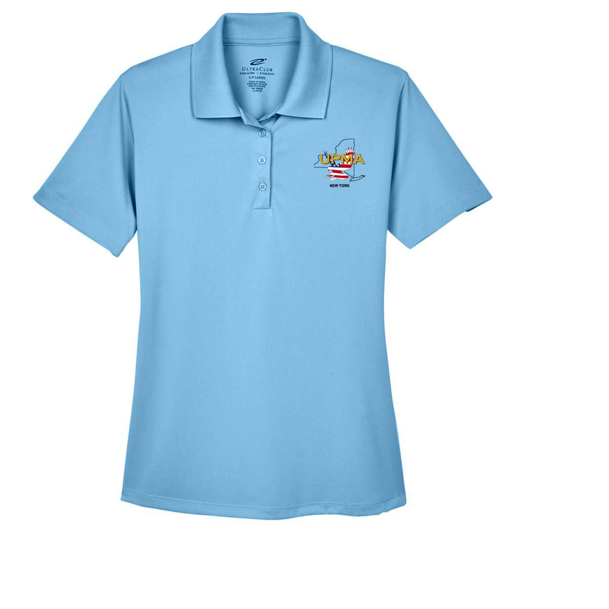 Ladies Performance Polo Embroidered NEW YORK logo LOTS OF COLORS!