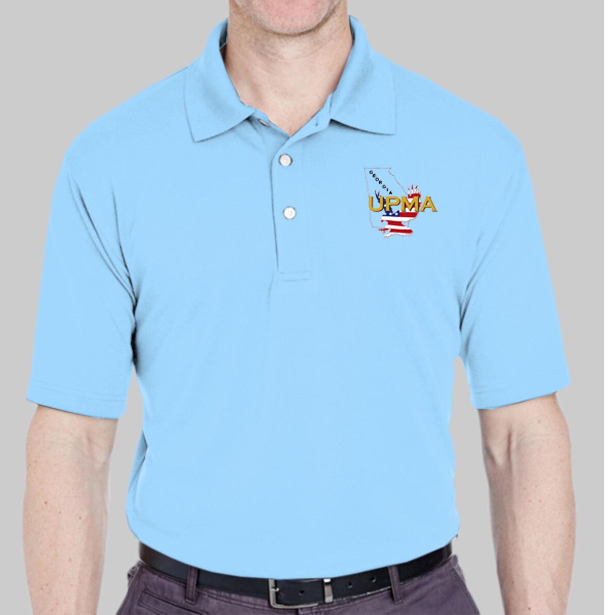 GEORGIA   State Logo unisex Performance Polo Shirt Embroidered