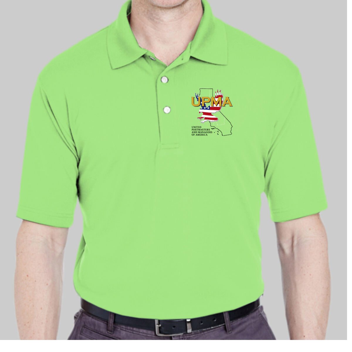 CALIFORNIA Logo Unisex Performance Polo Shirt Embroidered