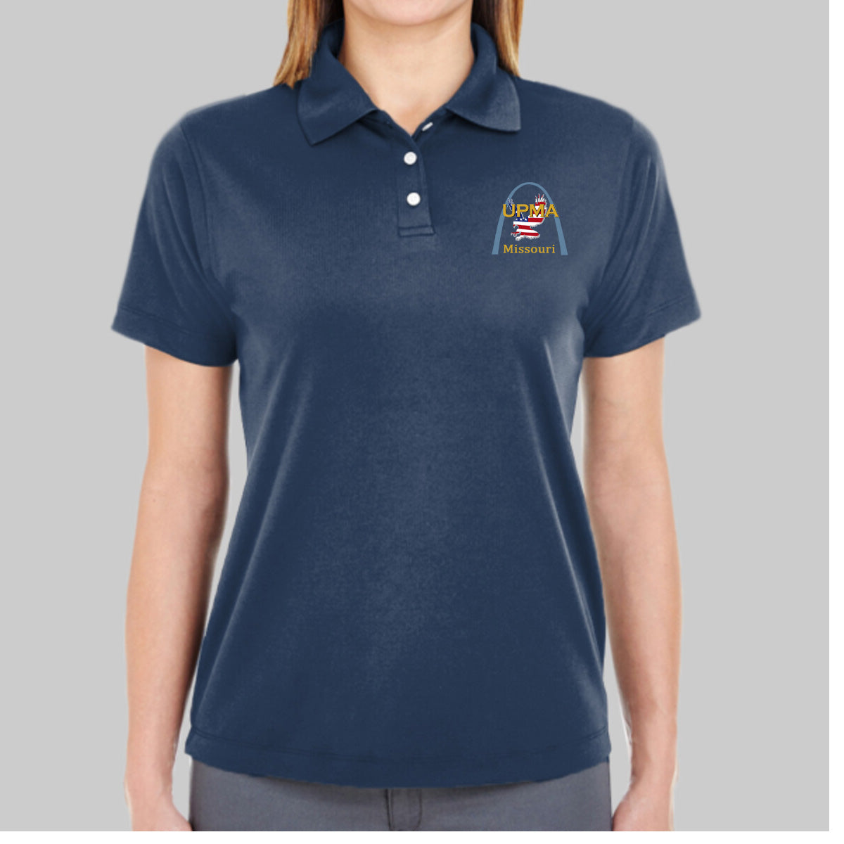 MISSOURI State Logo Women's Performance Polo Embroidered