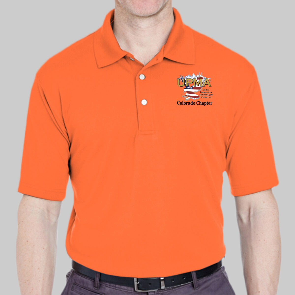 COLORADO  State Logo unisex Performance Polo Shirt Embroidered