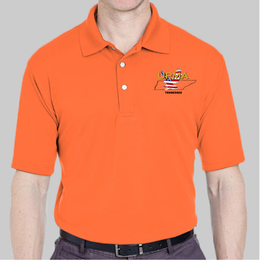 TENNESSEE State Logo unisex Performance Polo Shirt Embroidered