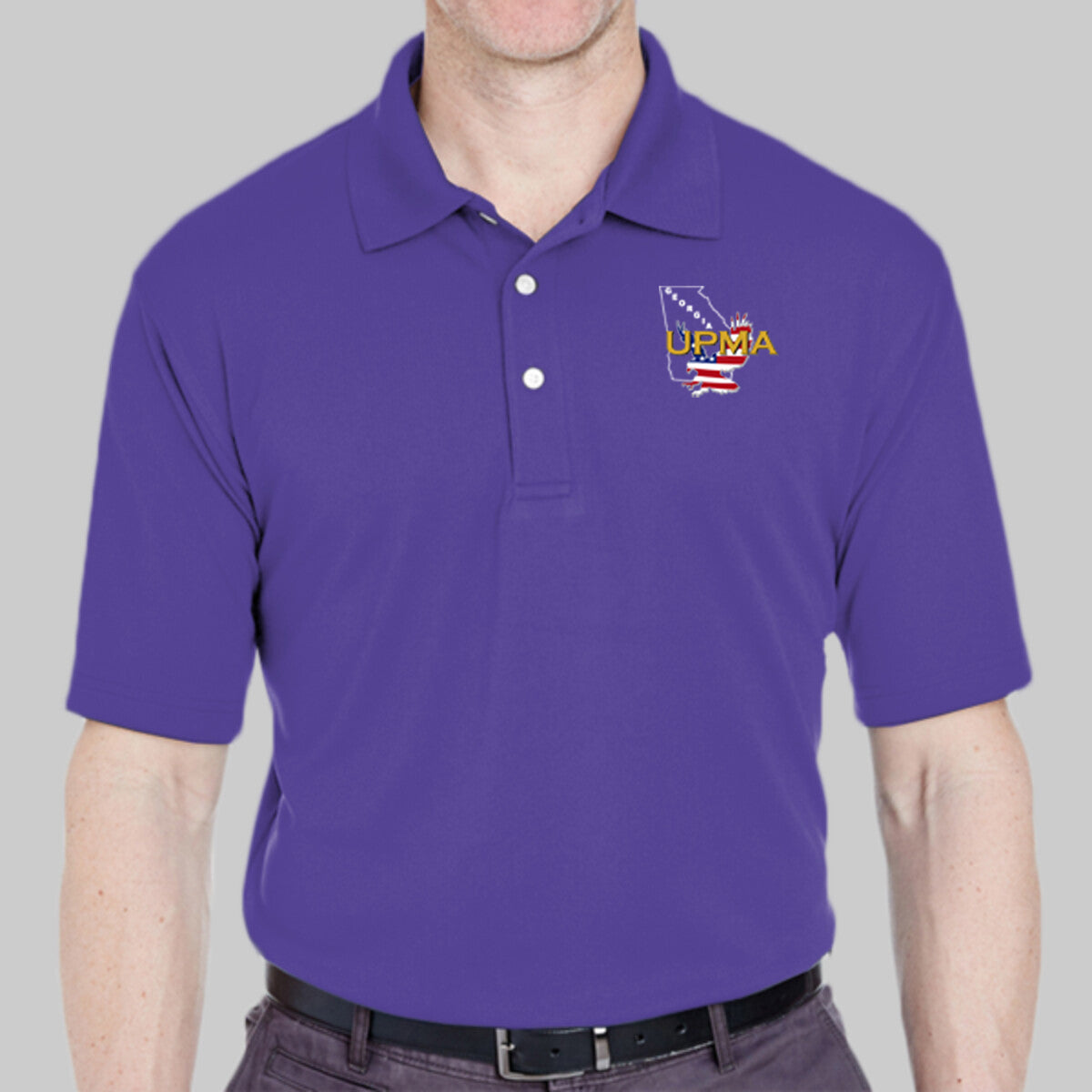 GEORGIA   State Logo unisex Performance Polo Shirt Embroidered