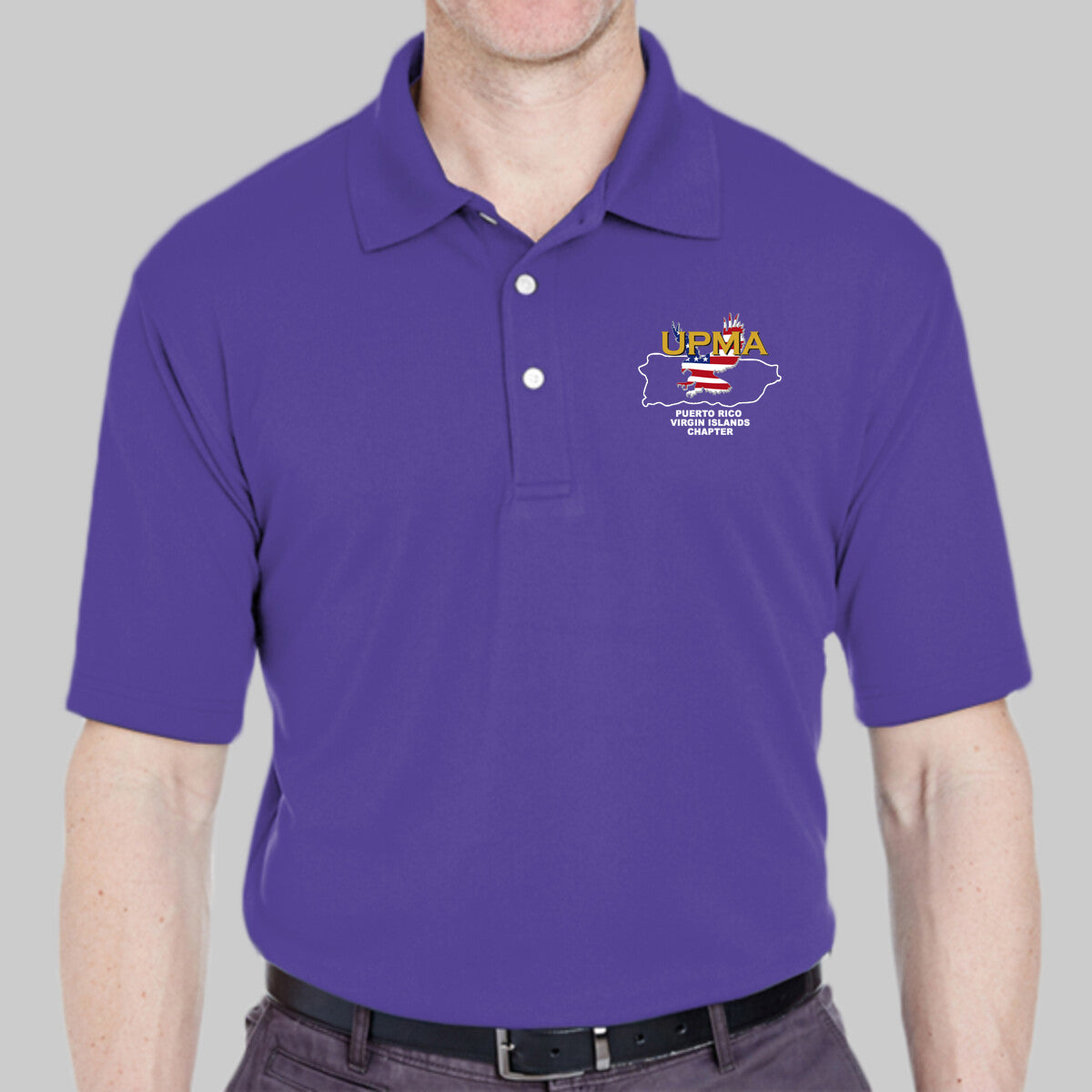 PUERTO RICO VIRGIN ISLAND   State Logo unisex Performance Polo Shirt Embroidered