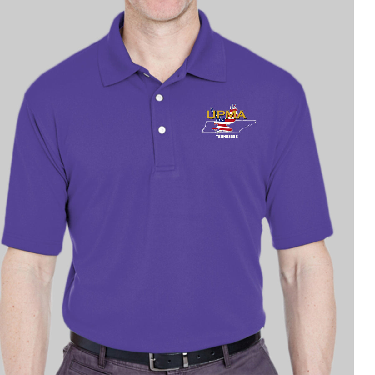 TENNESSEE State Logo unisex Performance Polo Shirt Embroidered