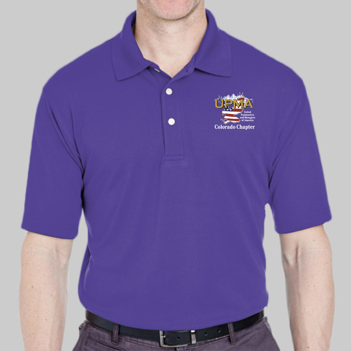 COLORADO  State Logo unisex Performance Polo Shirt Embroidered