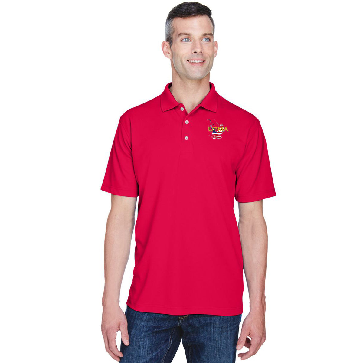 GEORGIA   State Logo unisex Performance Polo Shirt Embroidered