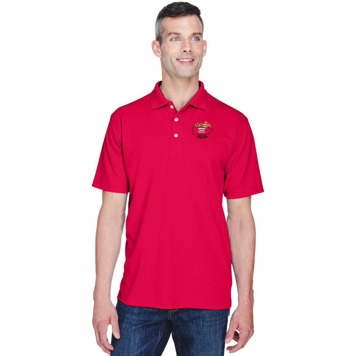 PUERTO RICO VIRGIN ISLAND   State Logo unisex Performance Polo Shirt Embroidered