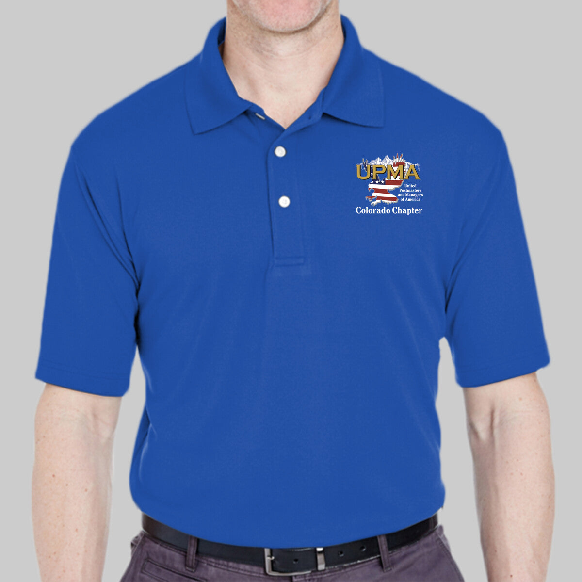 COLORADO  State Logo unisex Performance Polo Shirt Embroidered