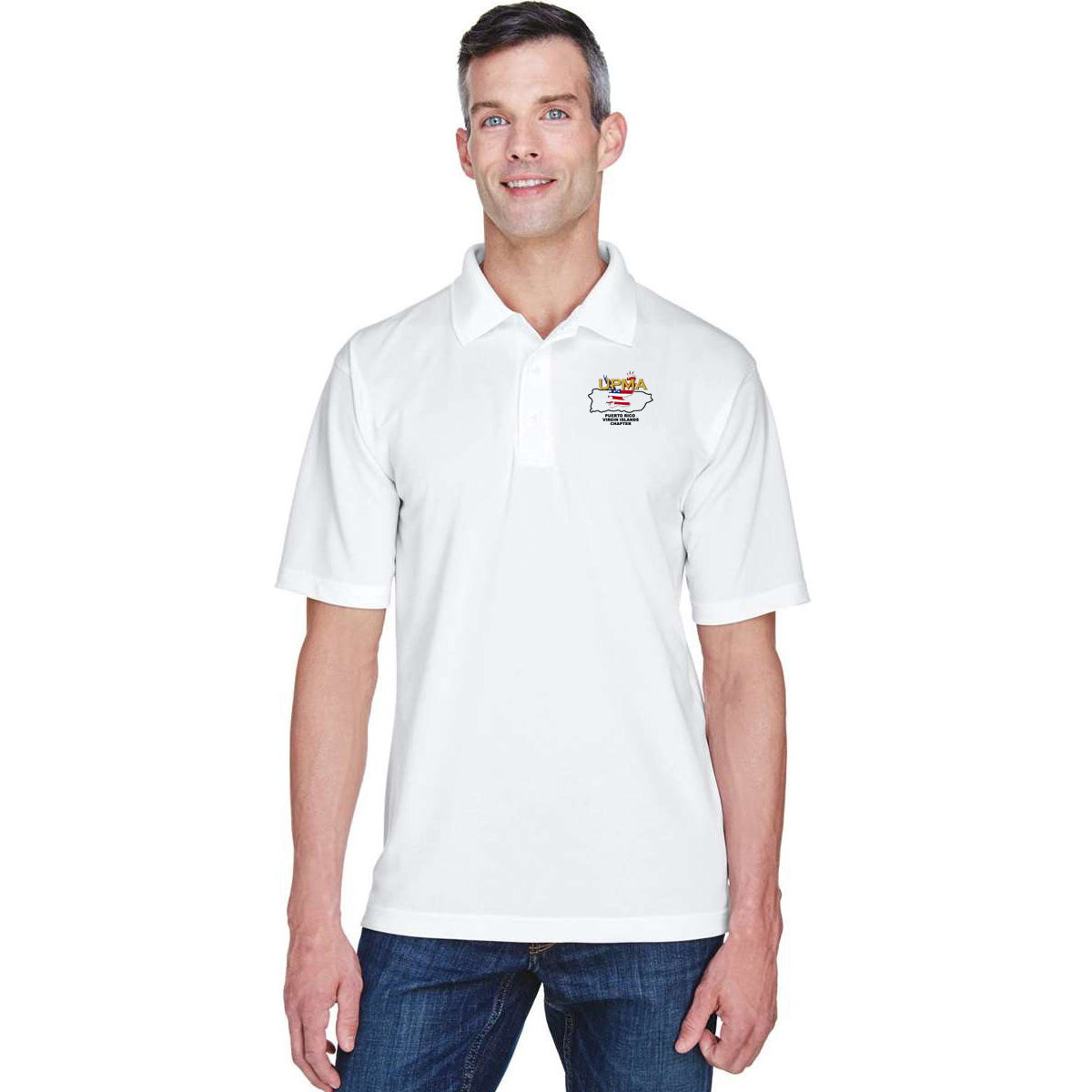 PUERTO RICO VIRGIN ISLAND   State Logo unisex Performance Polo Shirt Embroidered