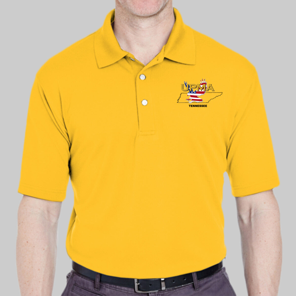 TENNESSEE State Logo unisex Performance Polo Shirt Embroidered