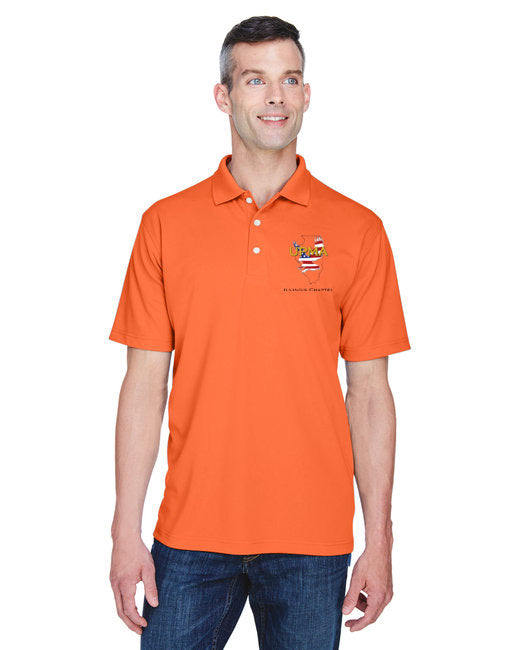 ILLINOIS Logo Unisex Performance Polo Shirt Embroidered