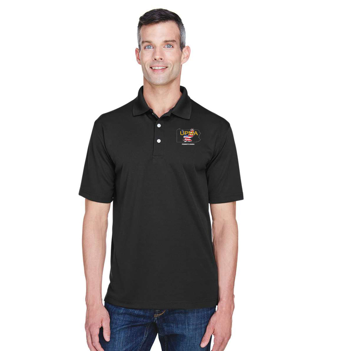 PENNSYLVANIA State Logo unisex Performance Polo Shirt Embroidered