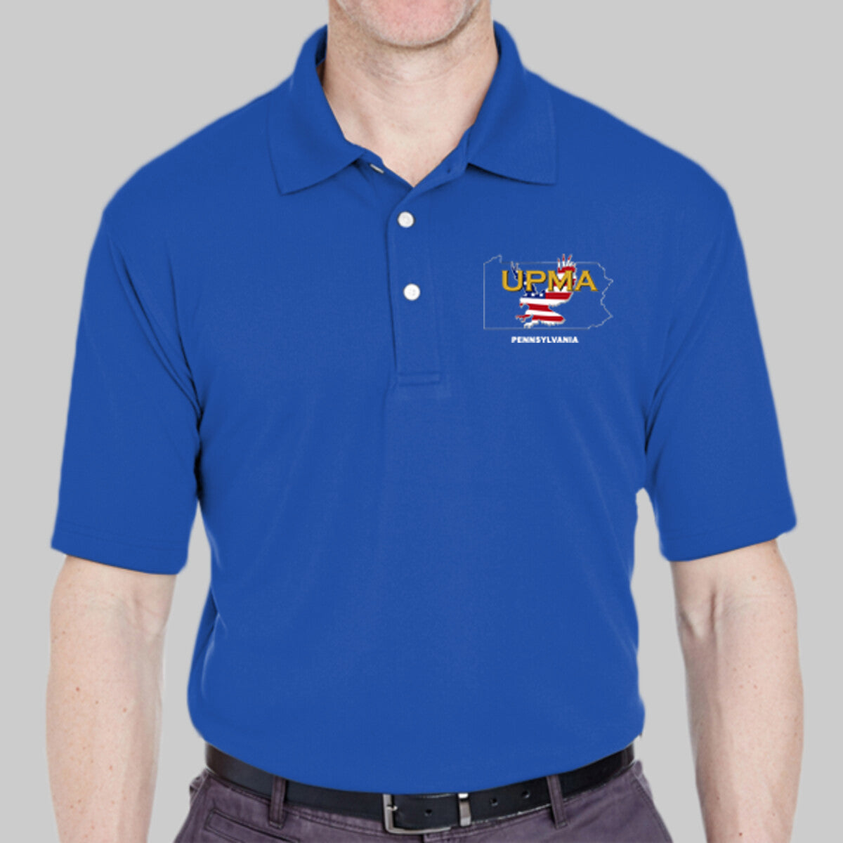 PENNSYLVANIA State Logo unisex Performance Polo Shirt Embroidered