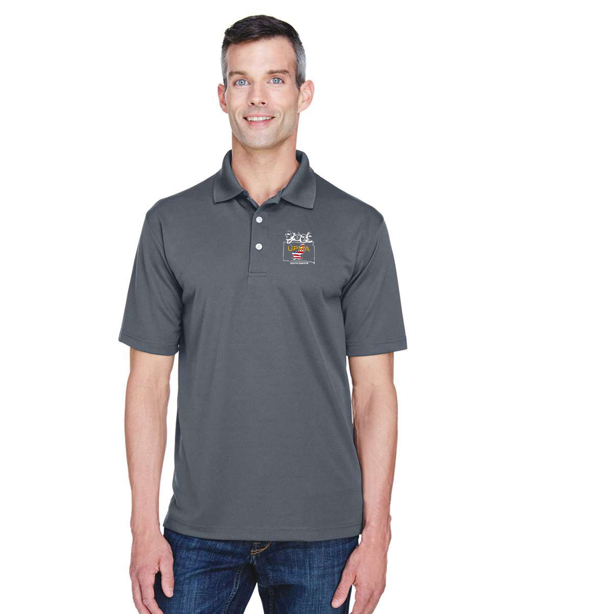 SOUTH DAKOTA State Logo unisex Performance Polo Shirt Embroidered