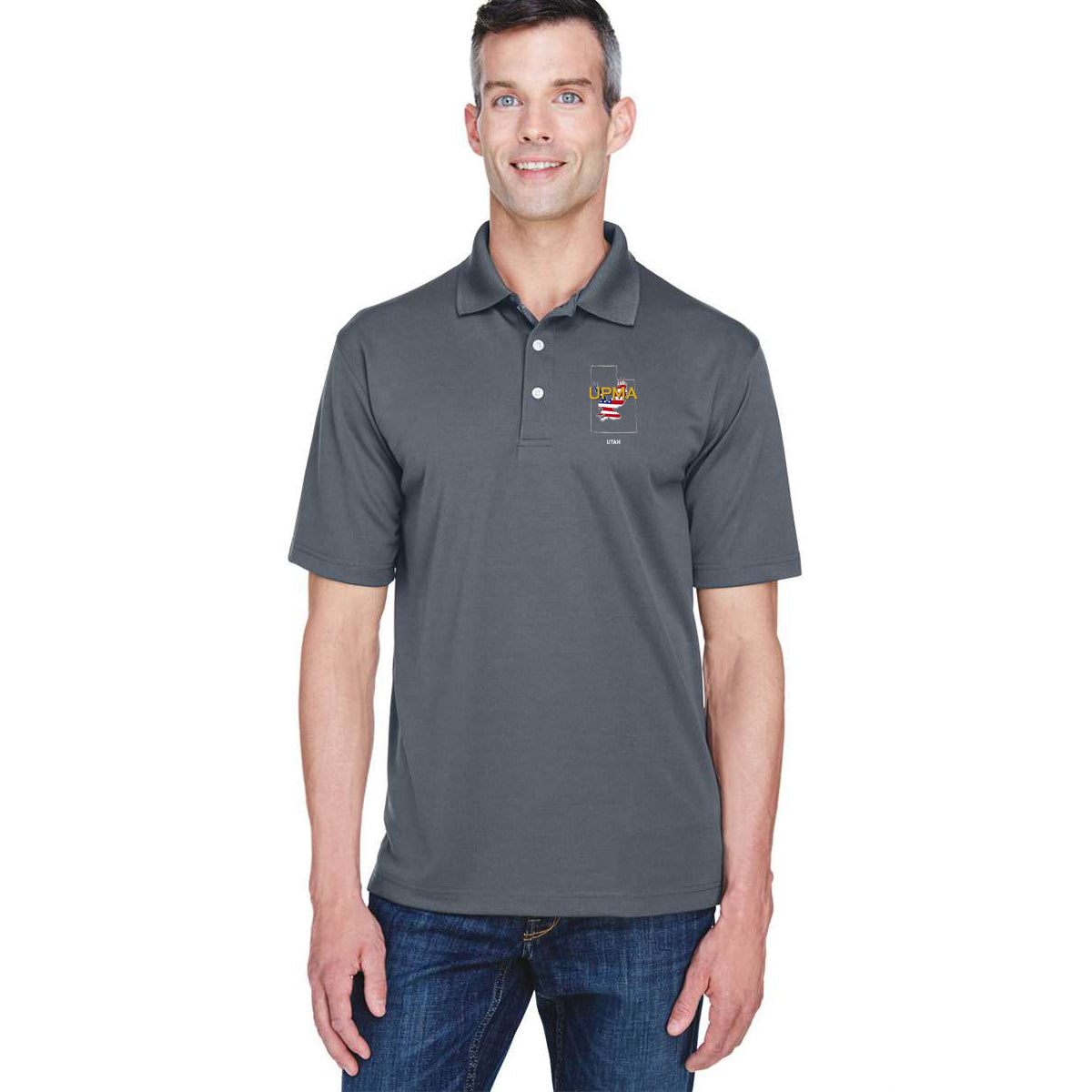 UTAH  State Logo unisex Performance Polo Shirt Embroidered