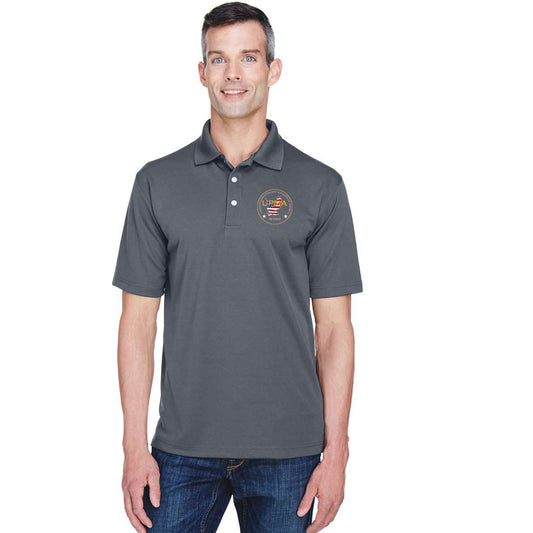 RETIRED State Logo unisex Performance Polo Shirt Embroidered