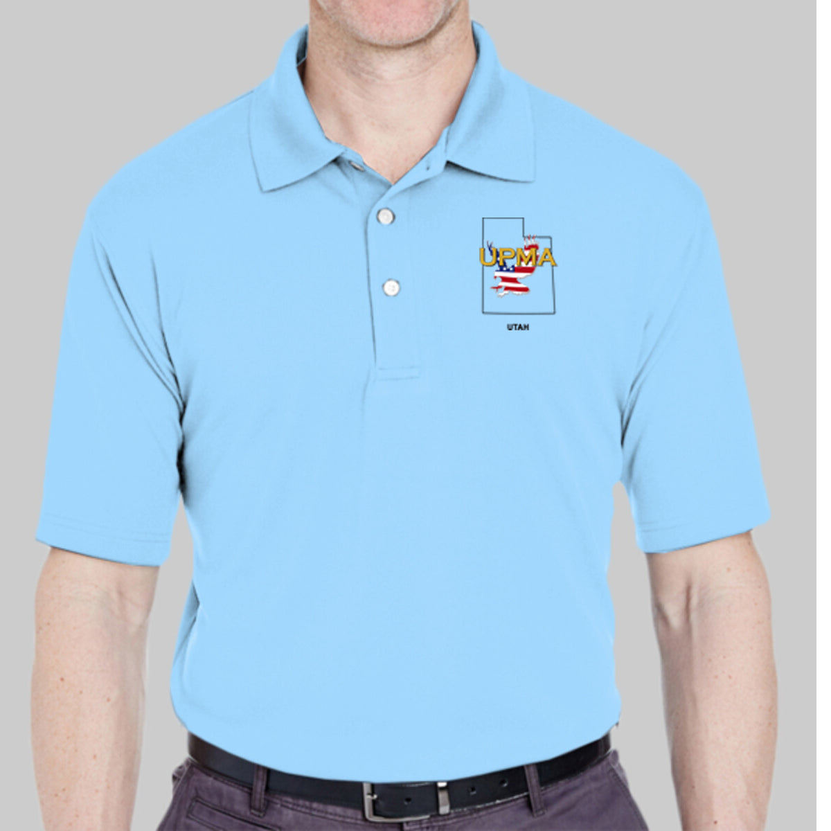 UTAH  State Logo unisex Performance Polo Shirt Embroidered