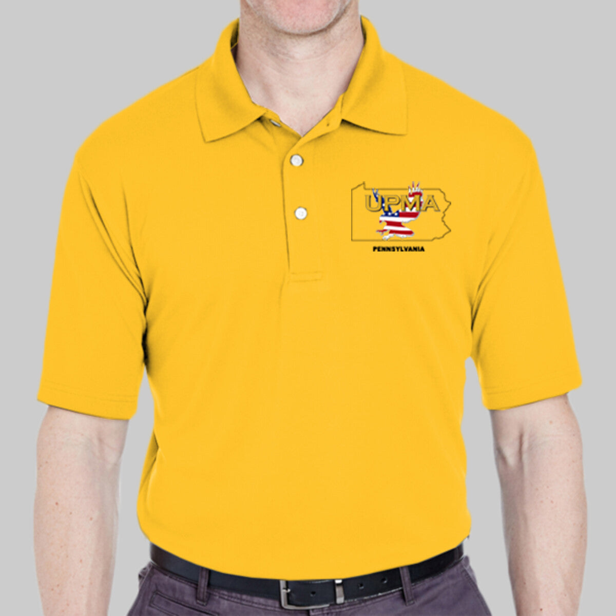 PENNSYLVANIA State Logo unisex Performance Polo Shirt Embroidered