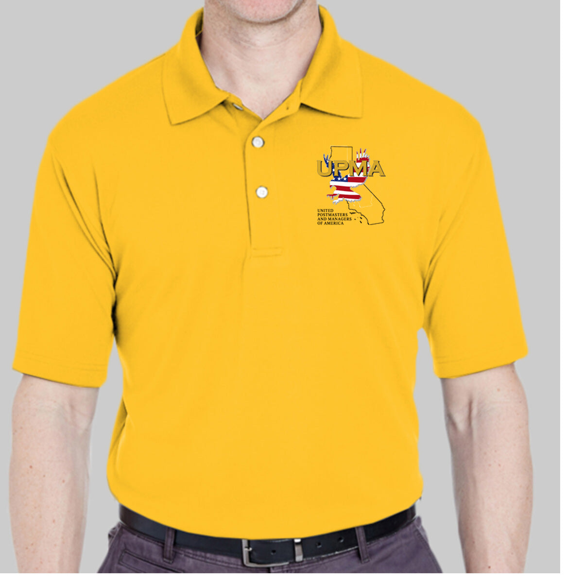 CALIFORNIA Logo Unisex Performance Polo Shirt Embroidered