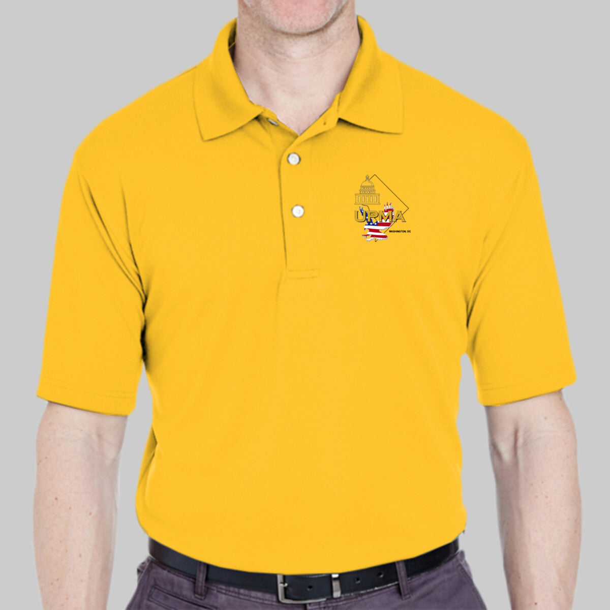 WASHINGTON DC  State Logo unisex Performance Polo Shirt Embroidered