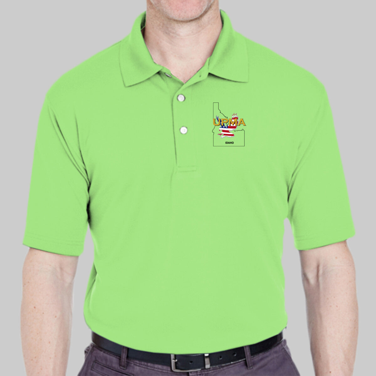 IDAHO State Logo unisex Performance Polo Shirt Embroidered