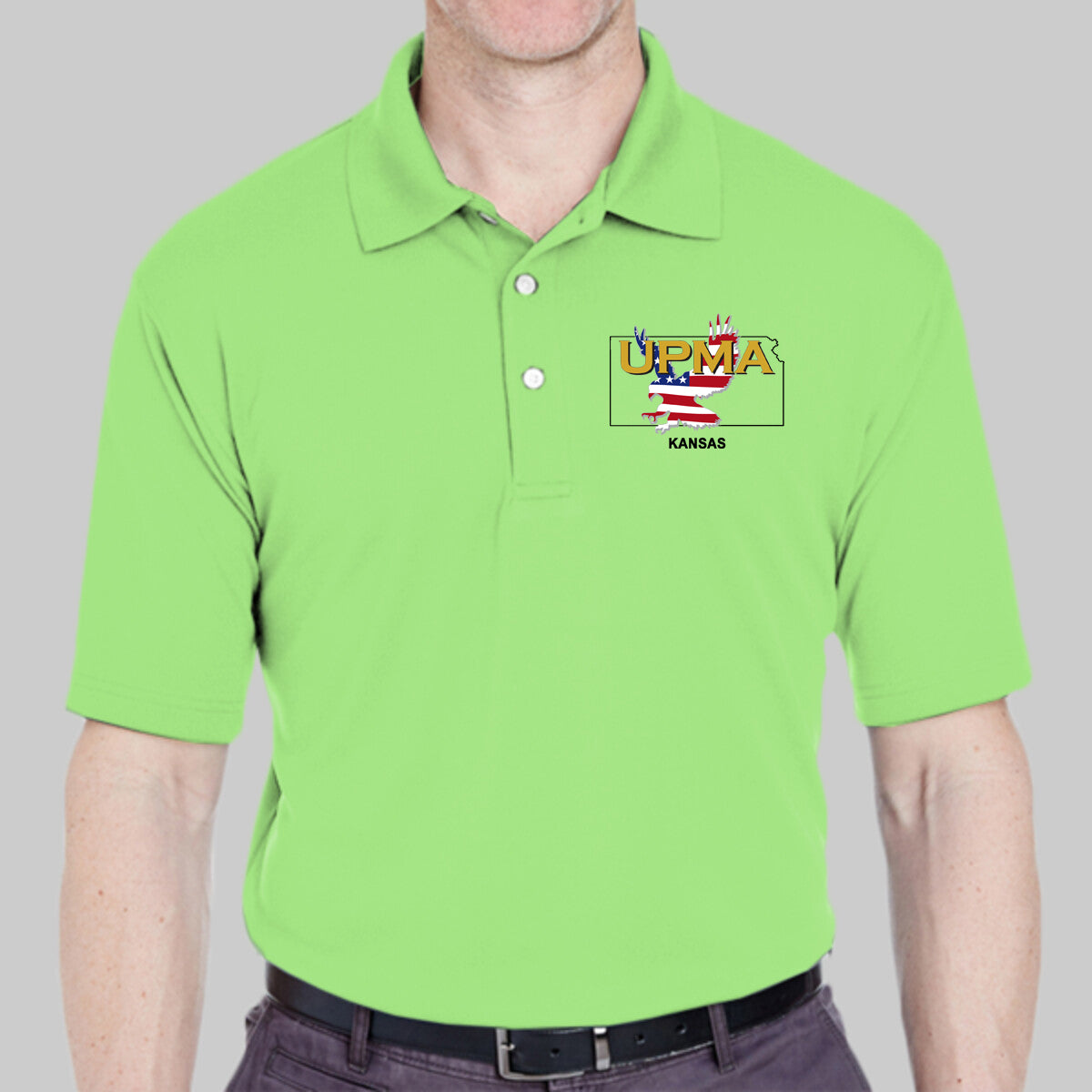 KANSAS State Logo unisex Performance Polo Shirt Embroidered