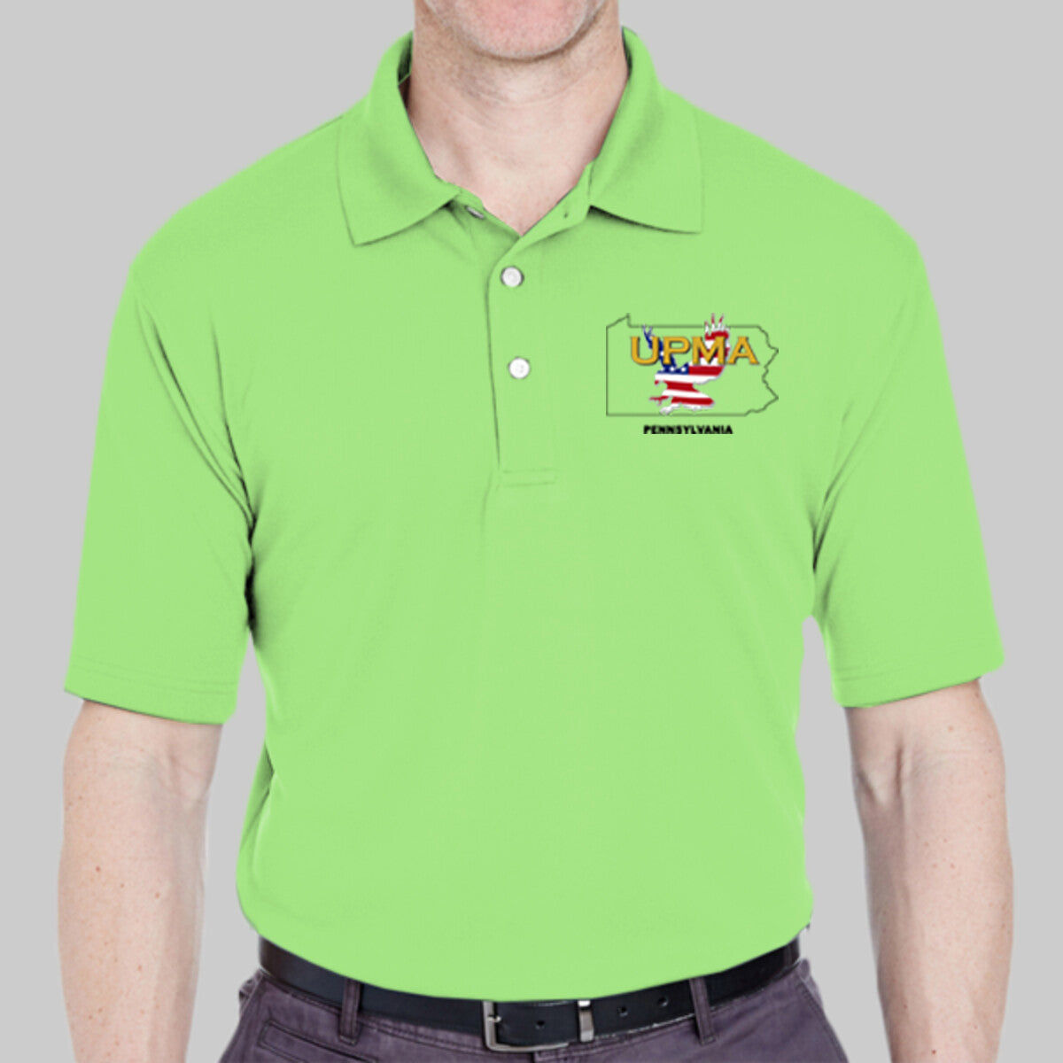 PENNSYLVANIA State Logo unisex Performance Polo Shirt Embroidered