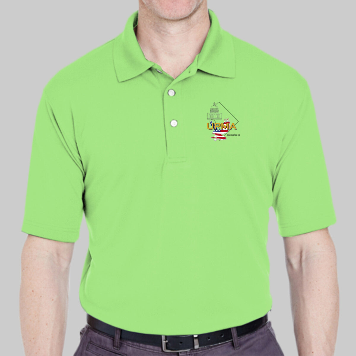 WASHINGTON DC  State Logo unisex Performance Polo Shirt Embroidered