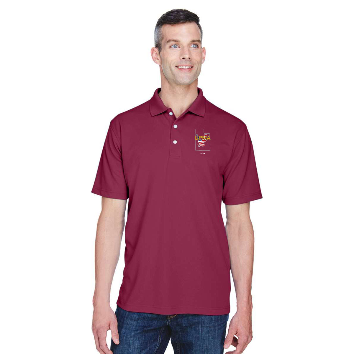UTAH  State Logo unisex Performance Polo Shirt Embroidered