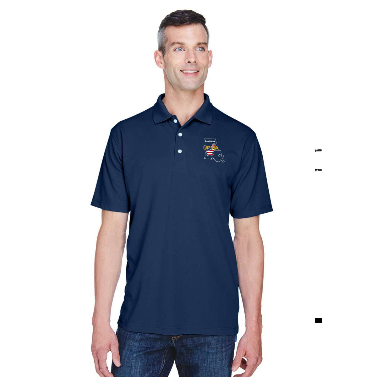 LOUISIANA State Logo unisex Performance Polo Shirt Embroidered